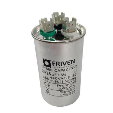 Imagem de Capacitor 25 + 2,5 Uf 440v Duplo único - Friven