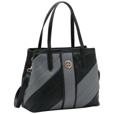Imagem de Bolsa Feminino Fechamento Ecler Alça Removível Chenson, Preto, UN