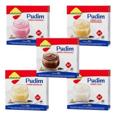 Imagem de Kit 5 Pudim Diet Zero Açucares Sabores Sortidos Lowçucar 25g