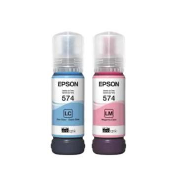 Imagem de Kit com 2 Ciano Light Magenta Light refil L8050 L18050 T574