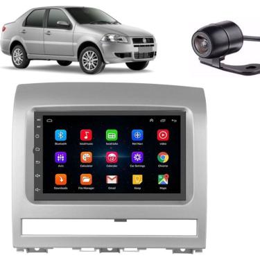Imagem de Central Multimídia Automotiva Android Auto Fiat Palio Moldura com Câmera de Ré Tela 7 P...