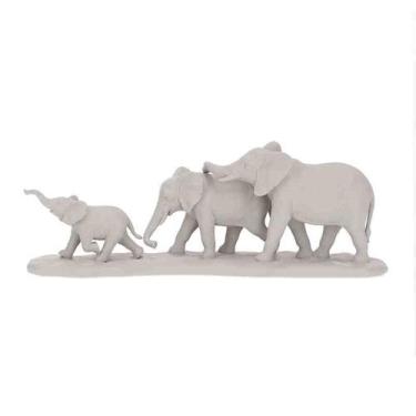 Imagem de Escultura Família Elefantes em Poliresina 19406 Mart