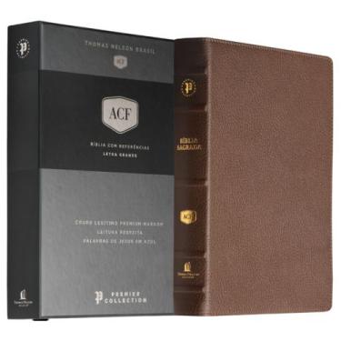Imagem de Livro - Bíblia ACF, Letra grande, Couro legítimo marrom, Leitura Perfe