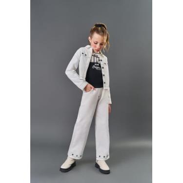 Imagem de Jaqueta Infantil Menina Sarja Natural CTV, Natural, 10