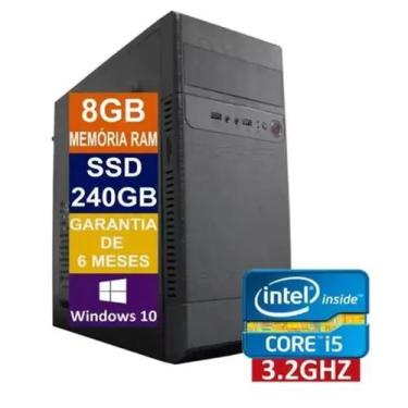 Imagem de Pc Desktop Computador CPU Intel Core I5 / 8GB Memória RAM / Ssd 240GB 