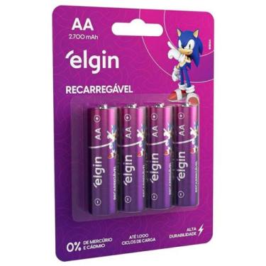 Imagem de Pilha Recarregável Elgin AA C/4 2700 mAh