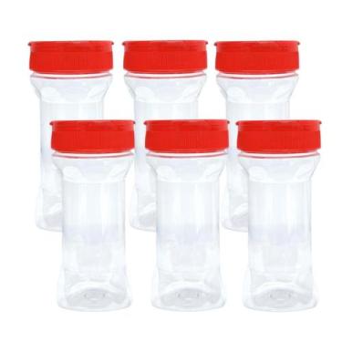 Imagem de Pote Porta Tempero Condimentos 285ml Tampa Flip 6 Unidades - Bandeiran