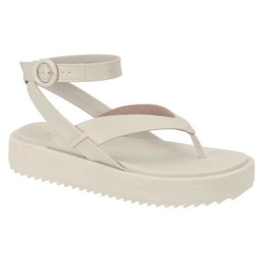 Imagem de Sandalia Flat Feminina Chinelo Plataforma Confortável Moleca Original 
