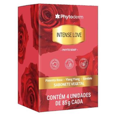 Imagem de Sabonete Phytoderm Intense Love Perfumado Feminino 4 Unidades 85g Cada