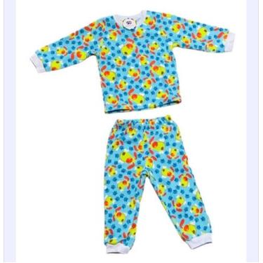 Imagem de Pijama Bebe De Inverno Conjunto Soft Fleece 2 Peças Tip Top, Verde agu