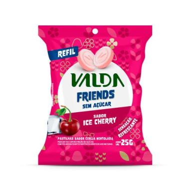 Imagem de Pastilha Valda Friends Refil Sabor Ice Cherry Sem Açúcar 25g