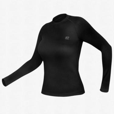 Imagem de T-shirt blusa termica thermoskin segunda pele frio inverno moto ciclis