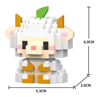Imagem de Brinquedo Blocos de Montar Infantil Brinquedo Educativo Animais De Bri