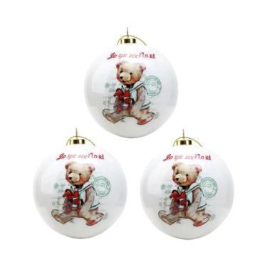 Imagem de Decorações Para Árvore De Natal De 8cm, Conjunto De 3 Peças, Bolas De 