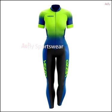 Imagem de Macacão de Ciclismo Feminino Proteção UV50+ e antibacteriana para uso 