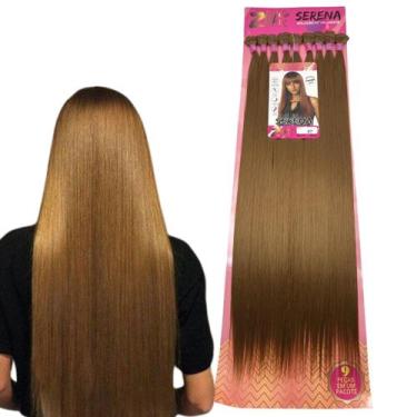 Imagem de Aplique Cabelo Liso Orgânico Serena Tela 80 cm Mega Hair Zhang, MEL #2