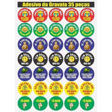 Imagem de Adesivo hora da gravata - 04 cartelas c 35 adesivos cada