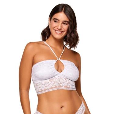 Imagem de Top Sem Bojo Com Renda Celebrate Liebe, M, Branco