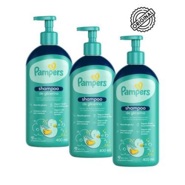 Imagem de KIT 3 Pampers Shampoo De Glicerina Para Bebês 400ml