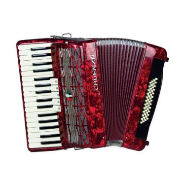 Imagem de Acordeon Cadenza 48 Baixos CD48/34 Vermelho Perola C/Bag, Acordeon, CD