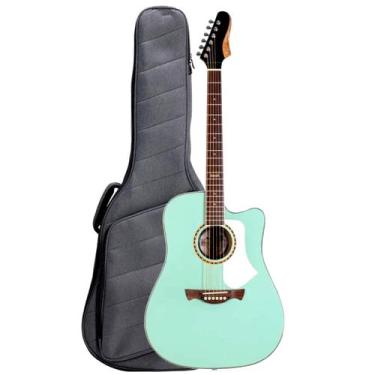 Imagem de Violão Tagima Swell Deluxe Aço EQ Turquoise Green TQG C/ Bag, Deluxe, 