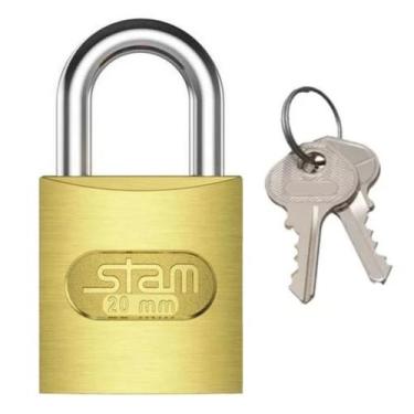 Imagem de Cadeado Stam 20 a 50mm Proteção e Confiabilidade Superior Com 2 Chaves