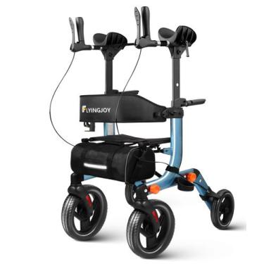 Imagem de Andador FlyingJoy Rollator Dobrável Leve Capacidade 136kg