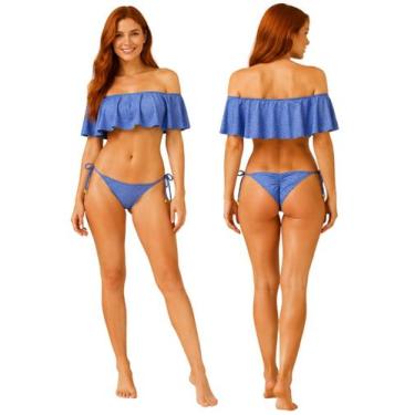 Imagem de Biquíni Feminino Ciganinha com Calcinha Levanta Bumbum e Amara Lateral