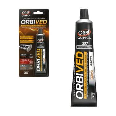 Imagem de Cola De Silicone Orbi Preta 50g Junta Líquida Silicone - ORBI QUIMICA 