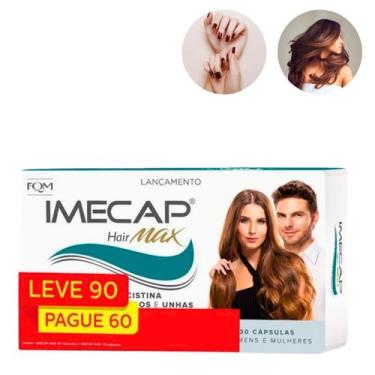Imagem de Kit imecap hair max cabelos e unhas lv90 pg60 - DIVCOM PHARMA