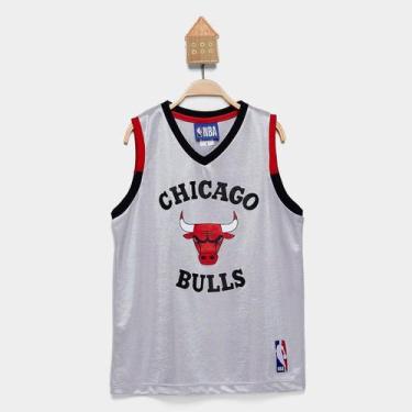 Imagem de Regata NBA Infantil Chicago Bulls Braziline, Prata, 6A