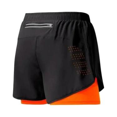 Imagem de Shorts Esportivos Masculinos De Secagem Rápida Com Bolso Embutido 2 Em