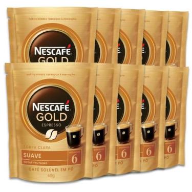 Imagem de Nescafé Gold Espresso Café Solúvel Suave Kit 10 Sachês 40g, Nescafé