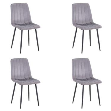 Imagem de Conjunto com 4 Cadeiras Kendra Cinza