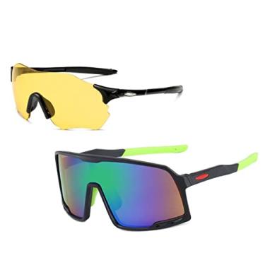 Imagem de Kit 2 Óculos Ciclismo Bike Esportivo Lentes Espelhadas Uv400