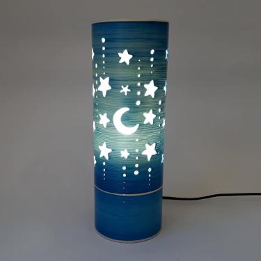 Imagem de Abajur luminária de mesa Infantil Lua e Estrelas
