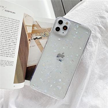 Imagem de Capa de telefone glitter flakes para iphone 13 12 12MIni 11 Pro Max para iphone X XR XS Max 7 8 Plus Capa de silicone macia transparente, C, para iPhone 7Plus