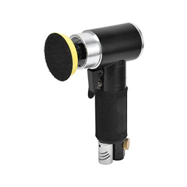 Imagem de Lixadeira pneumática de 0,6-0,8 Mpa 12000 RPM, mini polidora portátil de 5 cm de diâmetro do chassi, kit de polimento de ar de liga de aço com design de haste reta no cotovelo para trabalho de corpo automático (EUA)