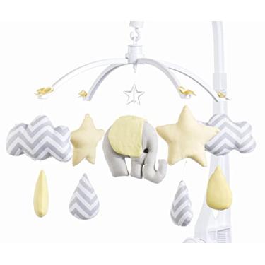 Imagem de Sleep Baby Móbile Berço Musical E Giratório Elefantinho Amarelo