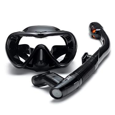 Imagem de Cigooxm Conjunto de Snorkel à Prova de Fugas Óculos de Snorkeling Anti-embaçante para Natação Óculos com Respiração Fácil Tubo de Snorkel Seco para Snorkeling Natação Mergulho autônomo