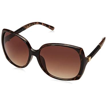 Imagem de Jessica Simpson Óculos de sol femininos J5839 de borboleta extragrande, Tartaruga, 60 mm