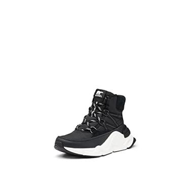 Imagem de SOREL Bota feminina Kinetic RNEGD Storm Boot — Botas de inverno impermeáveis de tecido e couro PU, Preto, preto., 7.5