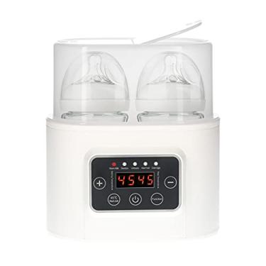 Imagem de Aquecedor de mamadeiras 5 em 1 aquecedor digital de comida para bebês com cronômetro e visor digital Esterilizador a vapor de garrafa dupla para descongelamento aquecedor portátil para leite materno