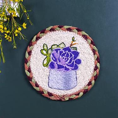 Imagem de GUIPAIHAI Tapete de panela estilo country para jantar pratos resistentes ao calor e decoração de mesa para casa (cor: estilo C)