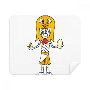 Imagem de Egypt Mummy Horus Chapéu de galinha Limpador de tela 2 peças Tecido de camurça