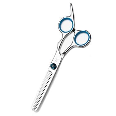 Imagem de FARRAY Tesoura de corte de cabelo, tesoura de cabelo profissional de aço inoxidável de 16,5 cm, para salão e uso doméstico (prata)