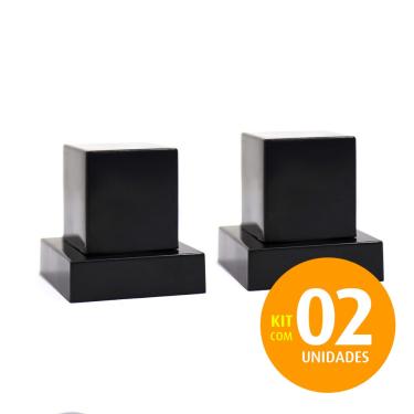 Imagem de Kit 02 Un Acabamento Registro 1/2 3/4 Ou 1 Padrão Deca - PISA BLACK 1510