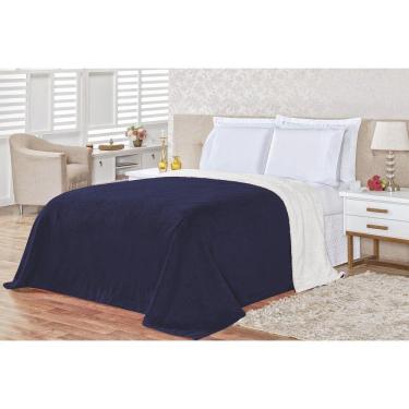 Imagem de Cobertor Coberdrom Alaska King 1 Peça Sherpa Marinho