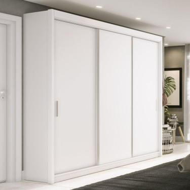 Imagem de Guarda Roupa Casal 3 Portas 4 Gavetas 188,5cm Viena Yescasa Branco