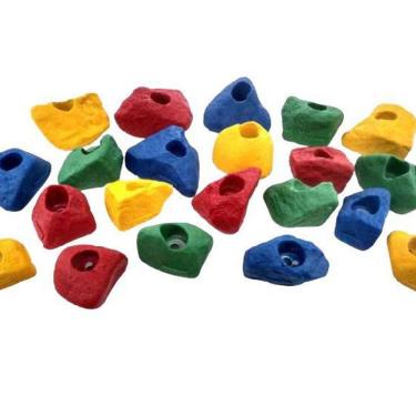 Imagem de Kit 21 Agarras Escalada Pmg Realrocks Sem Fixador Sortidos 1